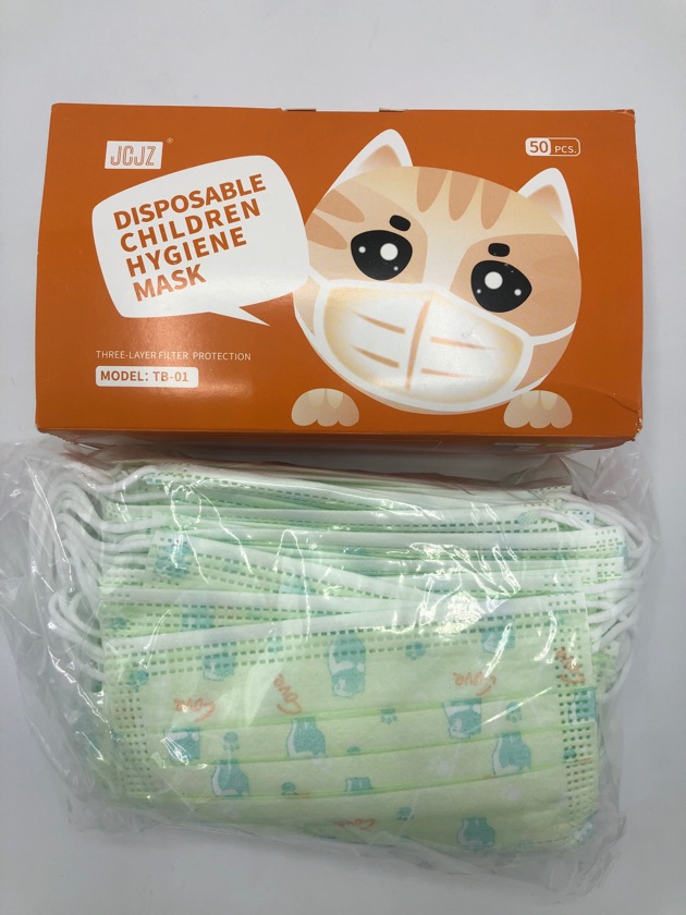 Kids Disposable Mask (Green) 50 pcs / box