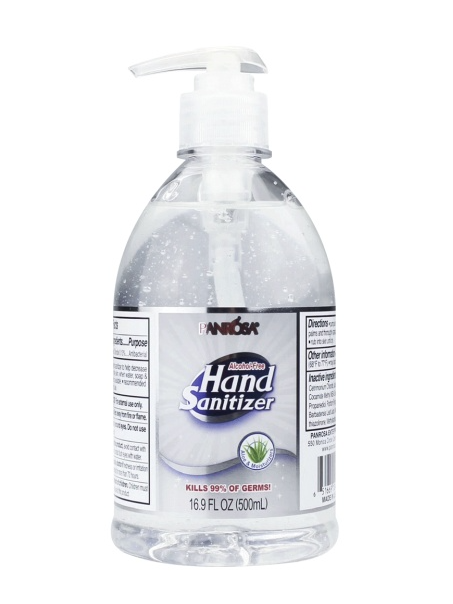USA Panrosa Hand Sanitizer Gel Alcohol Free 500ml 16.9 fl oz kills 99% of germs / Cases / 12 bottles