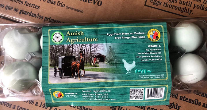 Amish农场 散养走地乌鸡蛋 12粒/盒