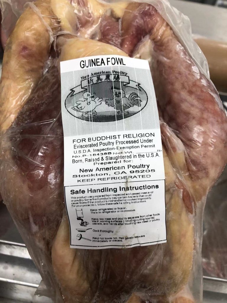 New American Fresh Guinea Fowl / pcs (Net weight 3.75-4lbs / pcs)
