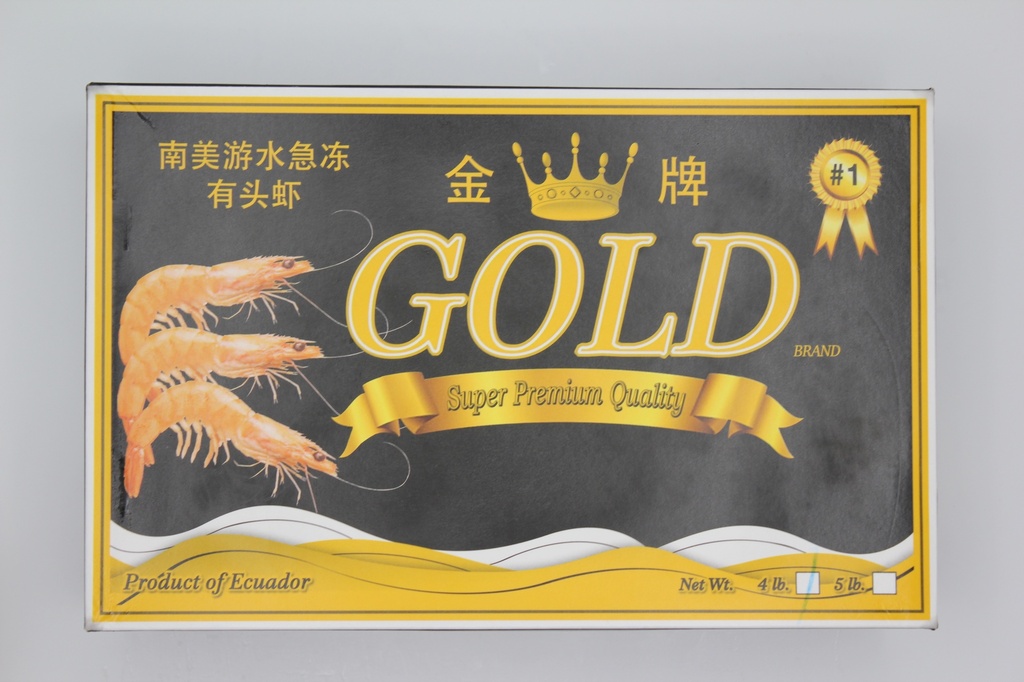 Gold Shrimp Whole--Large 20/30 （4 lb/box）